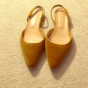 J.CREW Velvet Slingback Flats